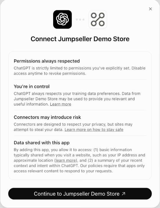 ChatGPT asking to connect the plugin
