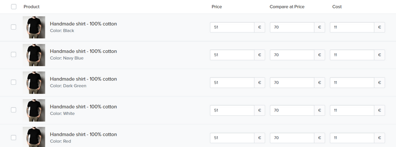 pricing filters