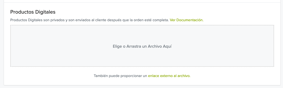 Añadir un producto digital