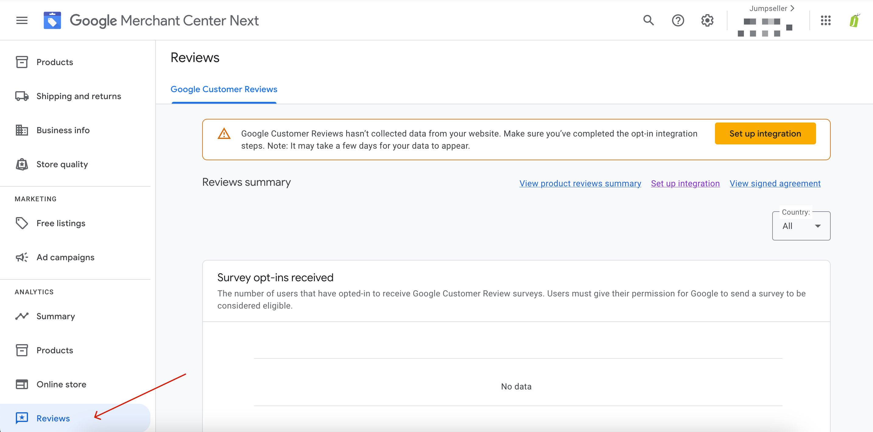 programa de Google Merchant
