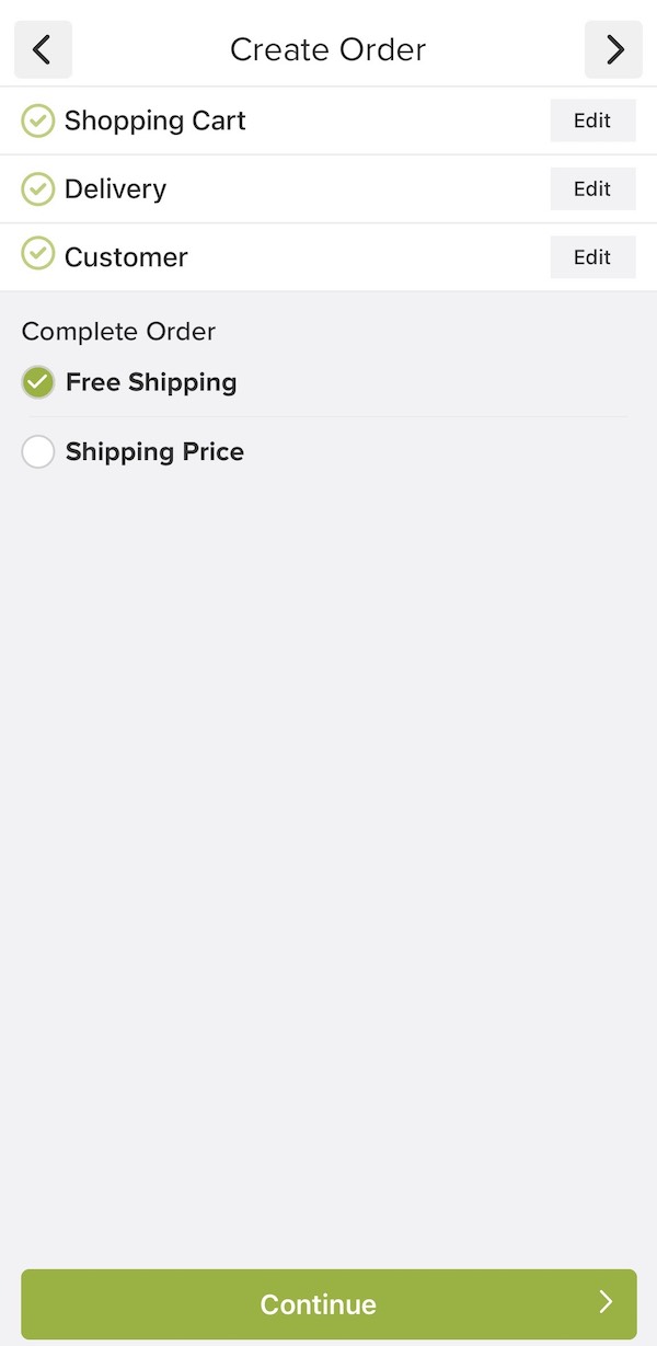 order information