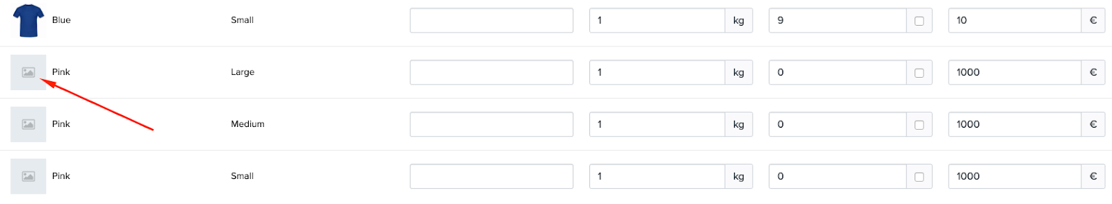 Product Options with Associated Images