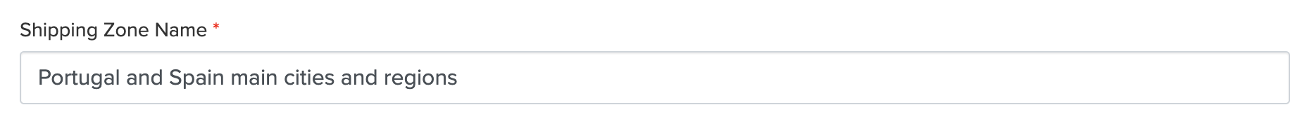 shipping name